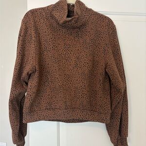 Abercrombie & Fitch Brown Patterned Women's Turtleneck Sweater